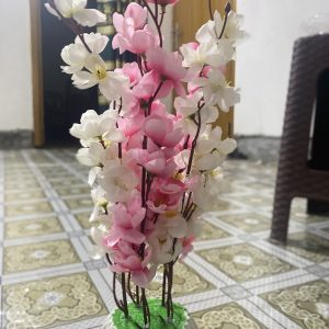 টব সহ কৃত্রিম চেরি ফুলের গাছ - artificial flower
