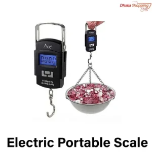 50 Kg Digital Hanging Portable Weight Scale- Black-Measuring Tools & Scales-New Canvas