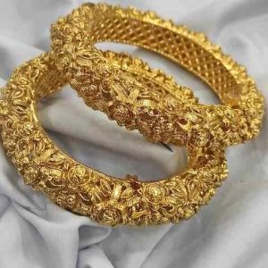 পিওর গোল্ড লুক গোলাপ বালা গোল্ড প্লেটেড জুয়েলারি